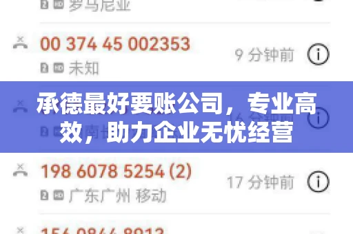 承德最好要账公司，专业高效，助力企业无忧经营