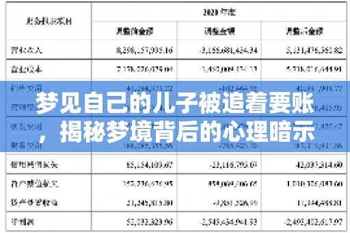梦见自己的儿子被追着要账，揭秘梦境背后的心理暗示